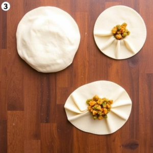 3. Roll and Shape low calorie momos recipe