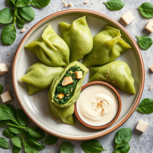 2. Tofu & Spinach Momos 🥬 low calorie momos recipe 