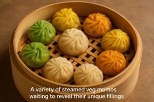 steamed veg momos