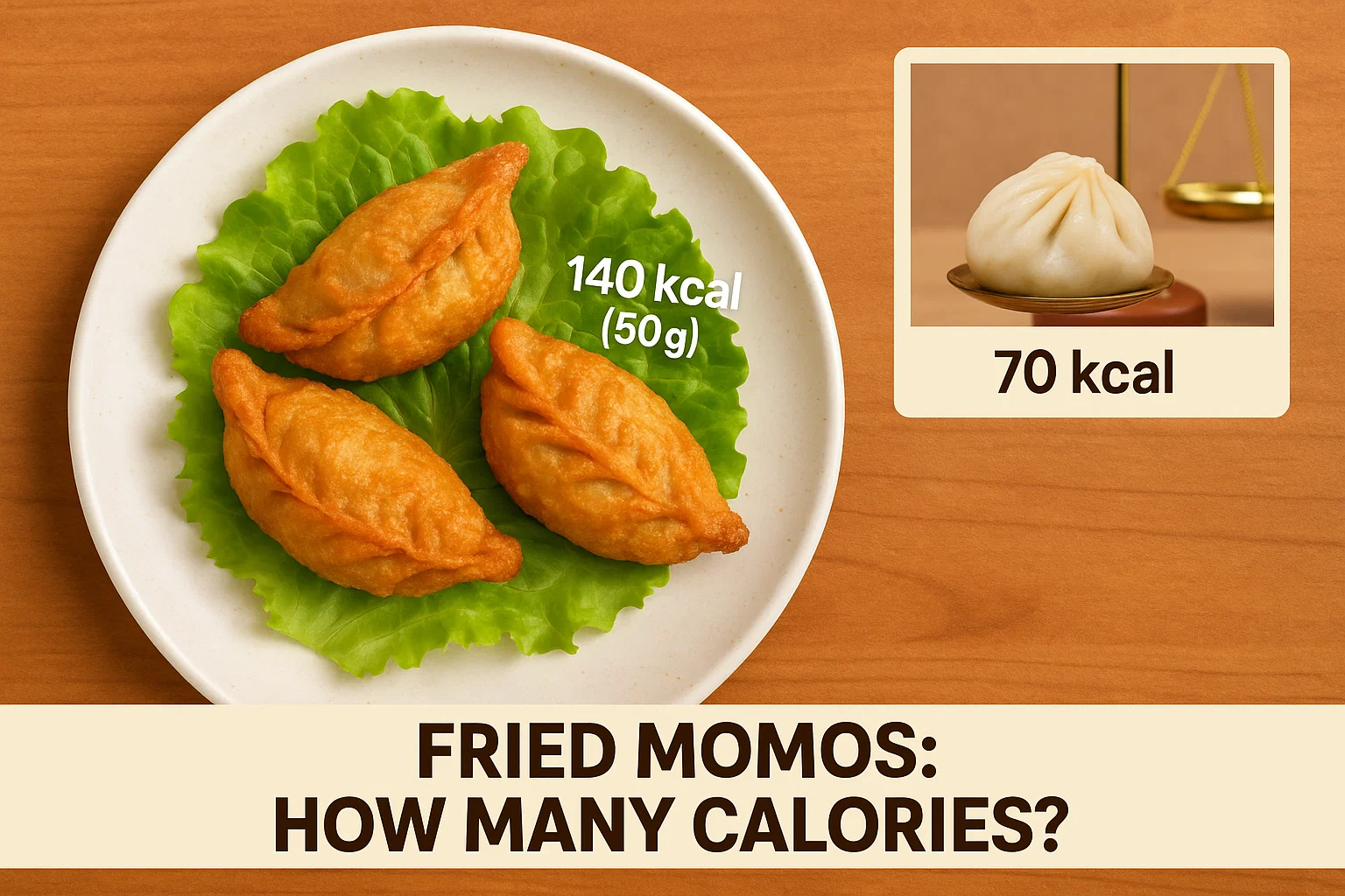 Calories in Fried Veg Momos (50g)