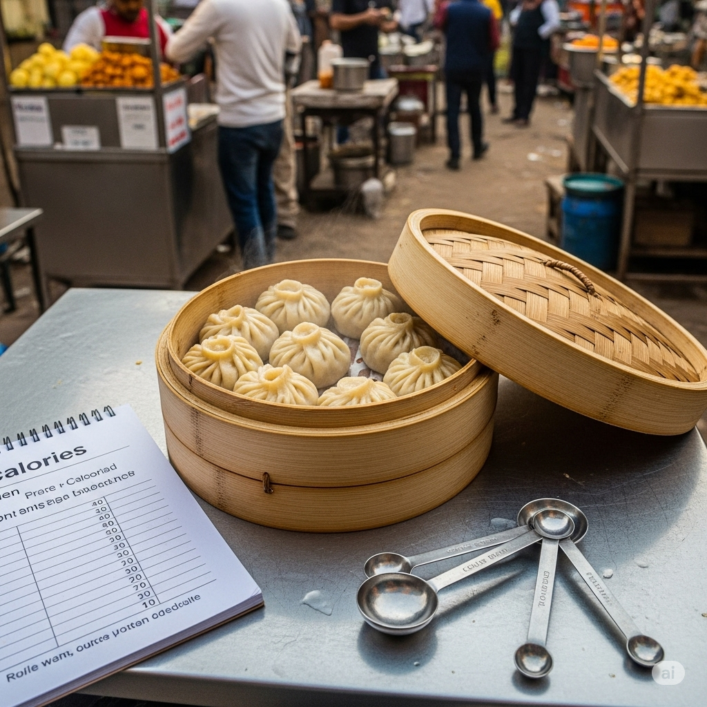 calories in steamed paneer momos