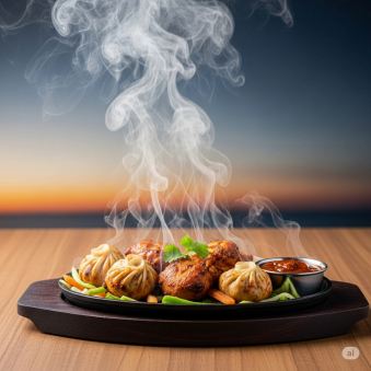 Chicken Sizzler Momo