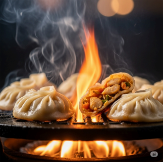 Chicken Sizzler Momo