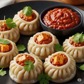 Paneer Achari Momos Recipe