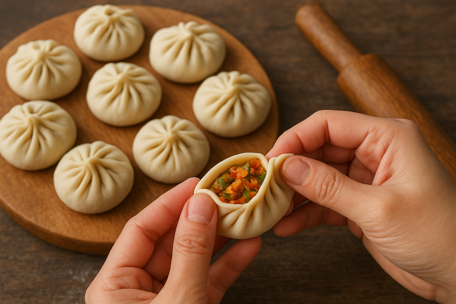 Spicy Veg Momo Recipe