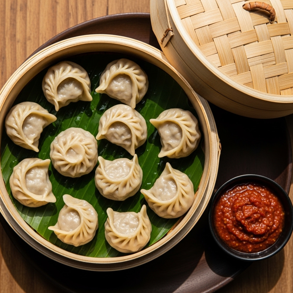 Steamed Chicken Momos Calories
