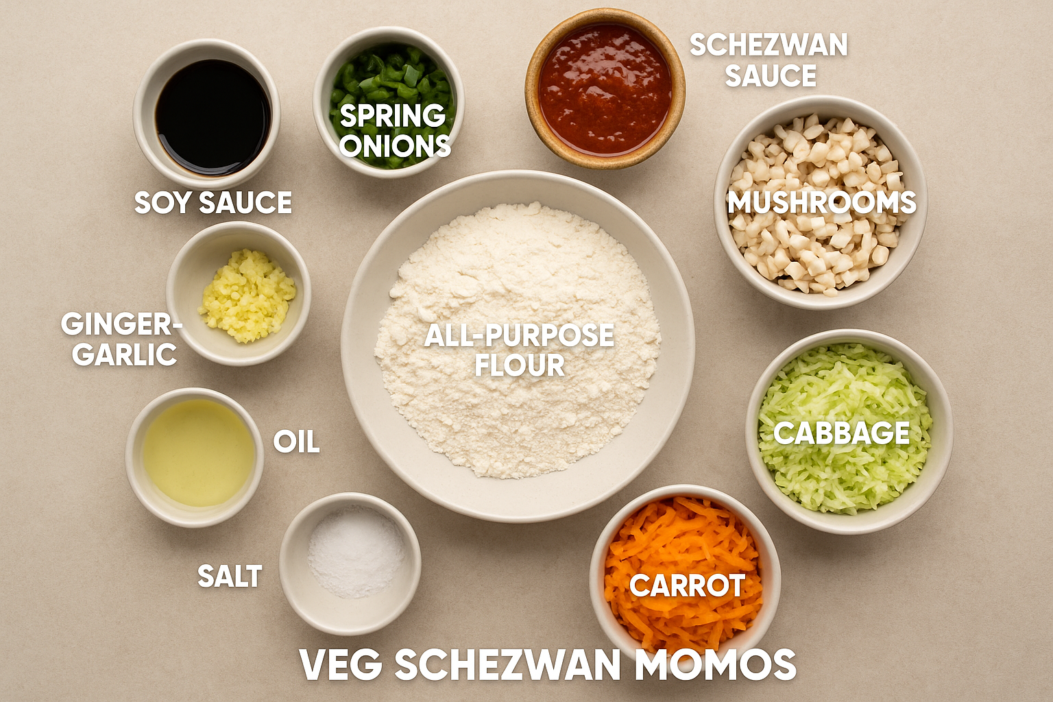 Veg Schezwan Momos Recipe