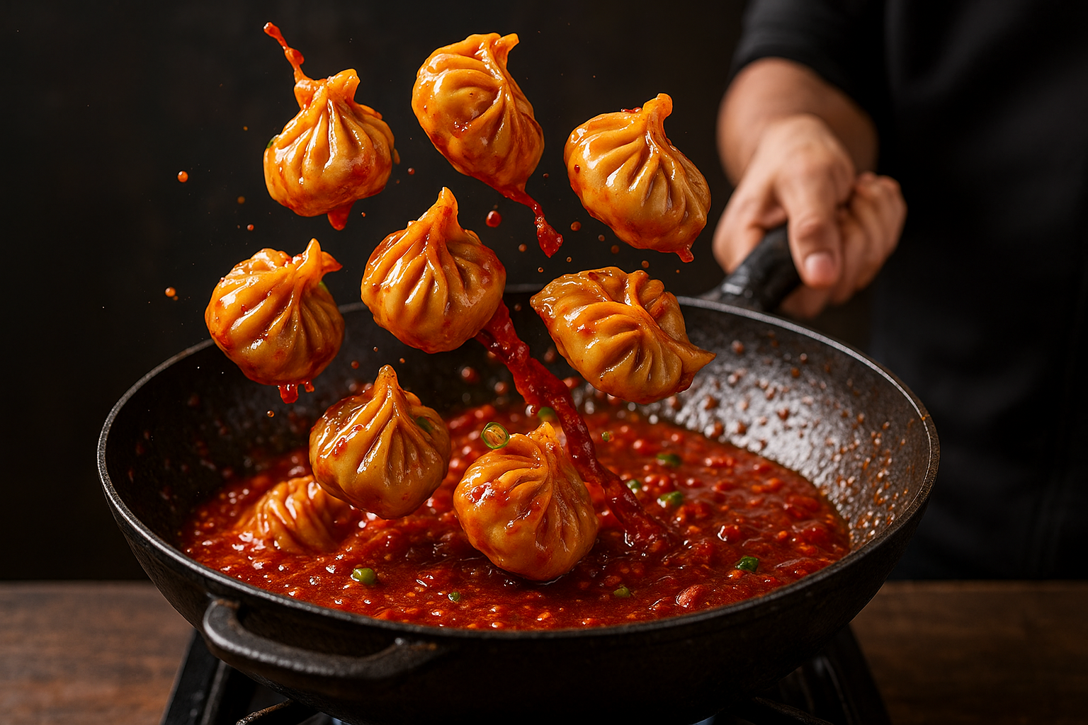 Veg Schezwan Momos Recipe