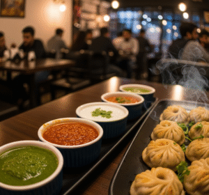 chicken momos chutney