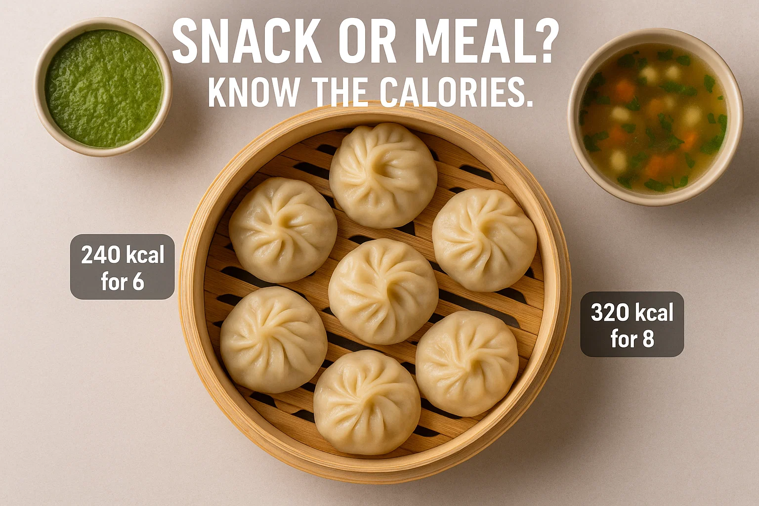 calories in 6 chicken momos steamed