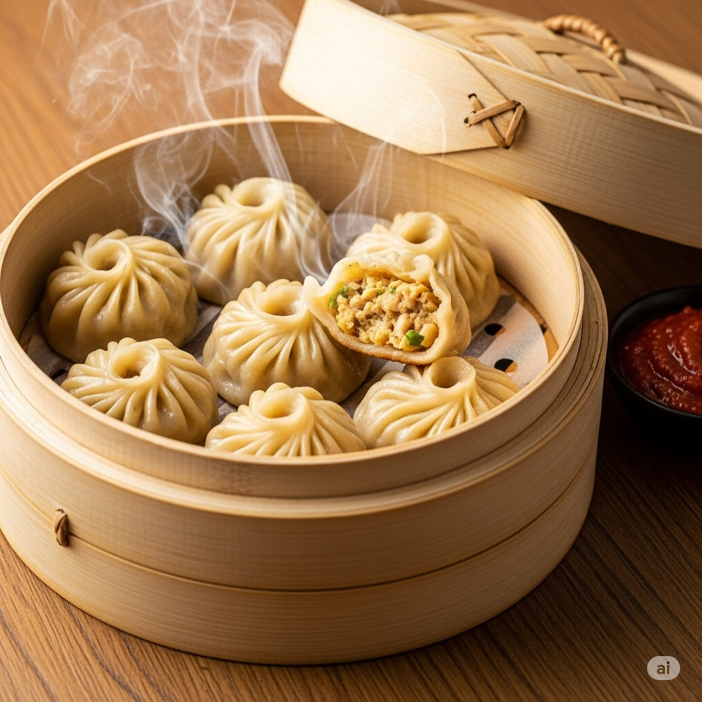 calories in chicken momos