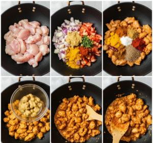 Indian Chicken Momos fillings
