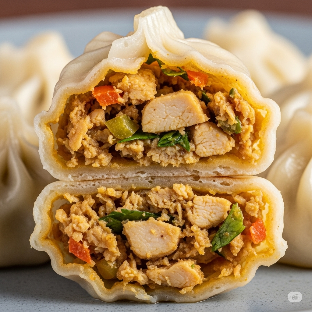 momos calories chicken