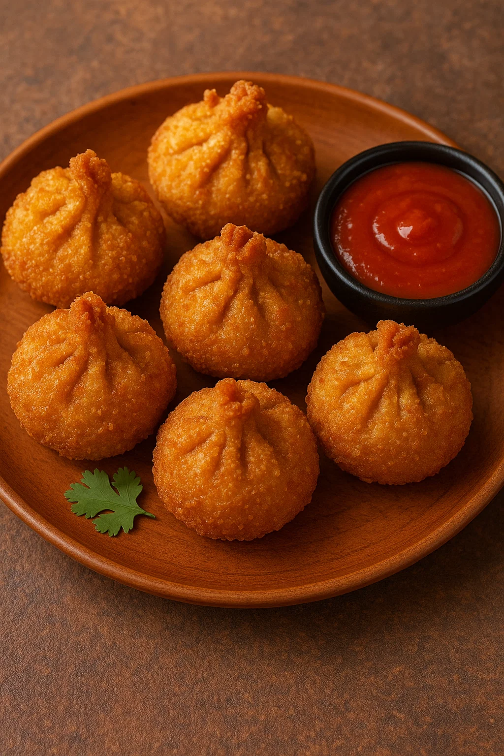 crispy chicken momos