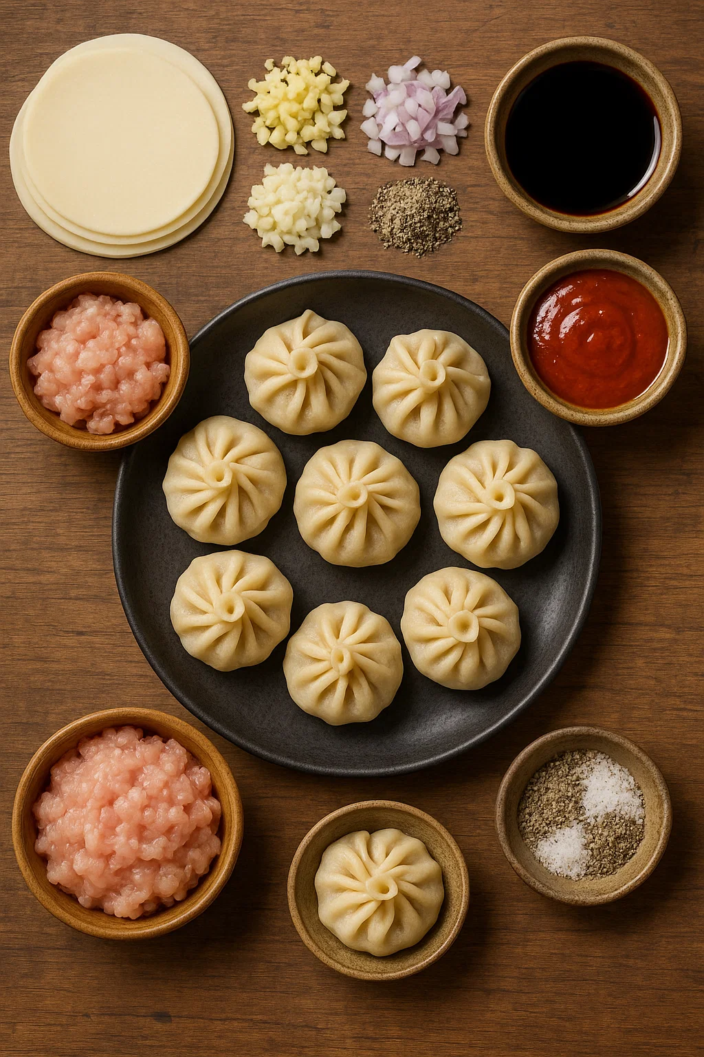 crispy chicken momos