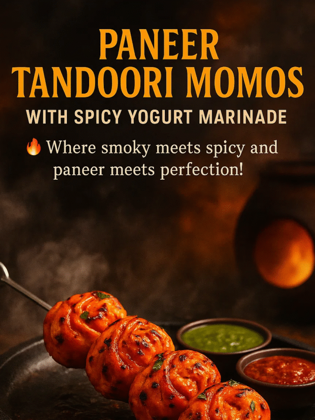 Paneer Tandoori Momos with Spicy Yogurt Marinade