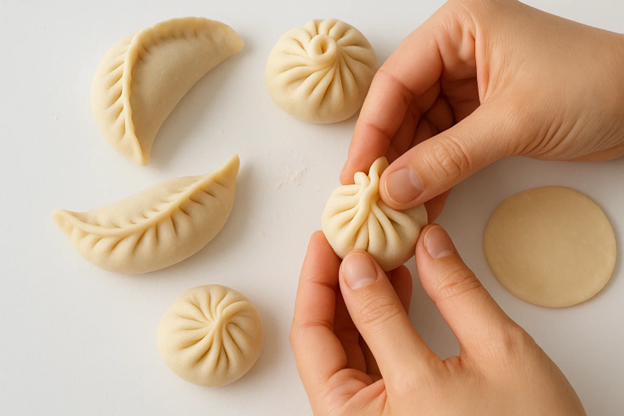 steamed veg momo dough