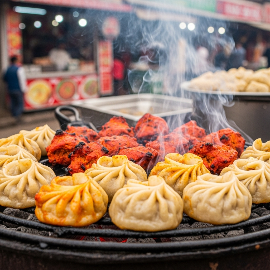 tandoori chicken momos calories 