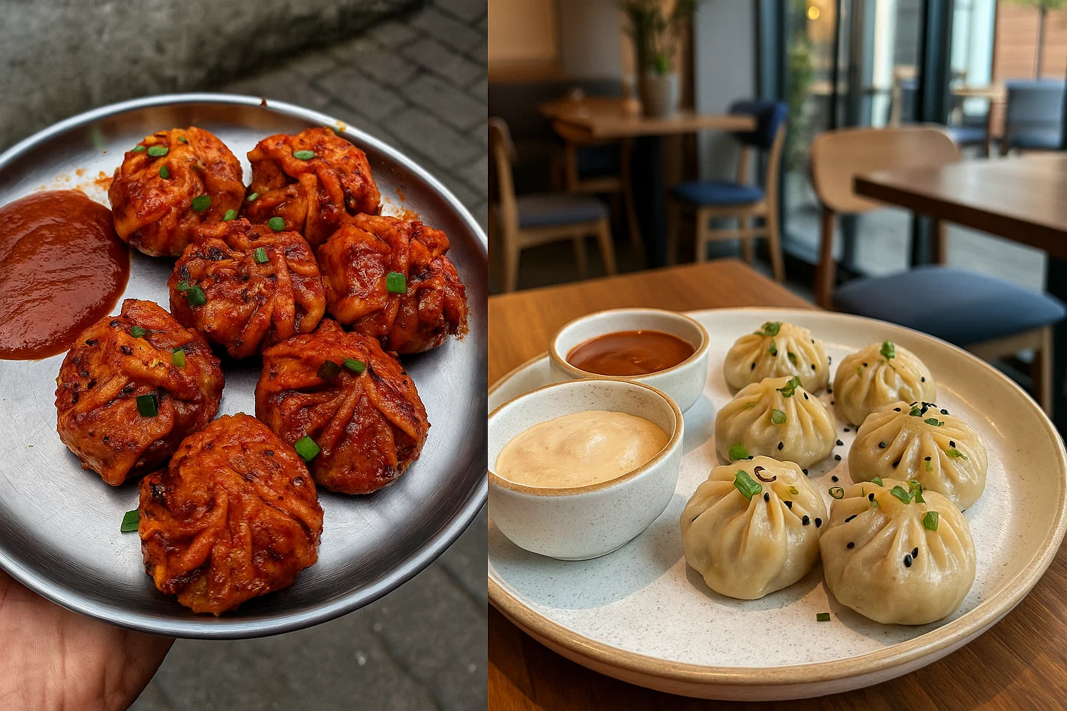 Veg Momos in Vadodara vs Gurgaon