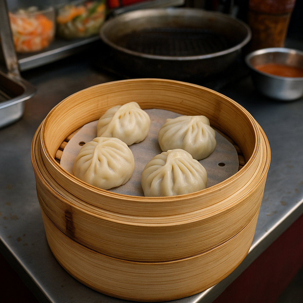 veg steamed momos calories